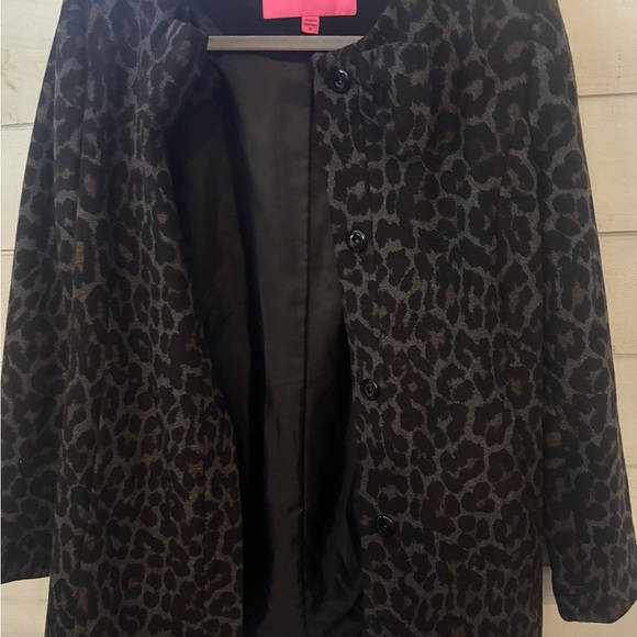 Betsey Johnson Women
Collarless Leopard Print Wool
Blend Coat -Size Medium - Picture 6 of 13